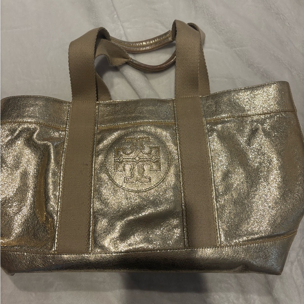 Tory Burch Metallic Gold Tote